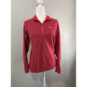 The North Face Pink 1/4 Zip Fleece Pullover Women Size Small